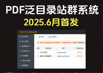 PDF泛目录站群系统-6月首发